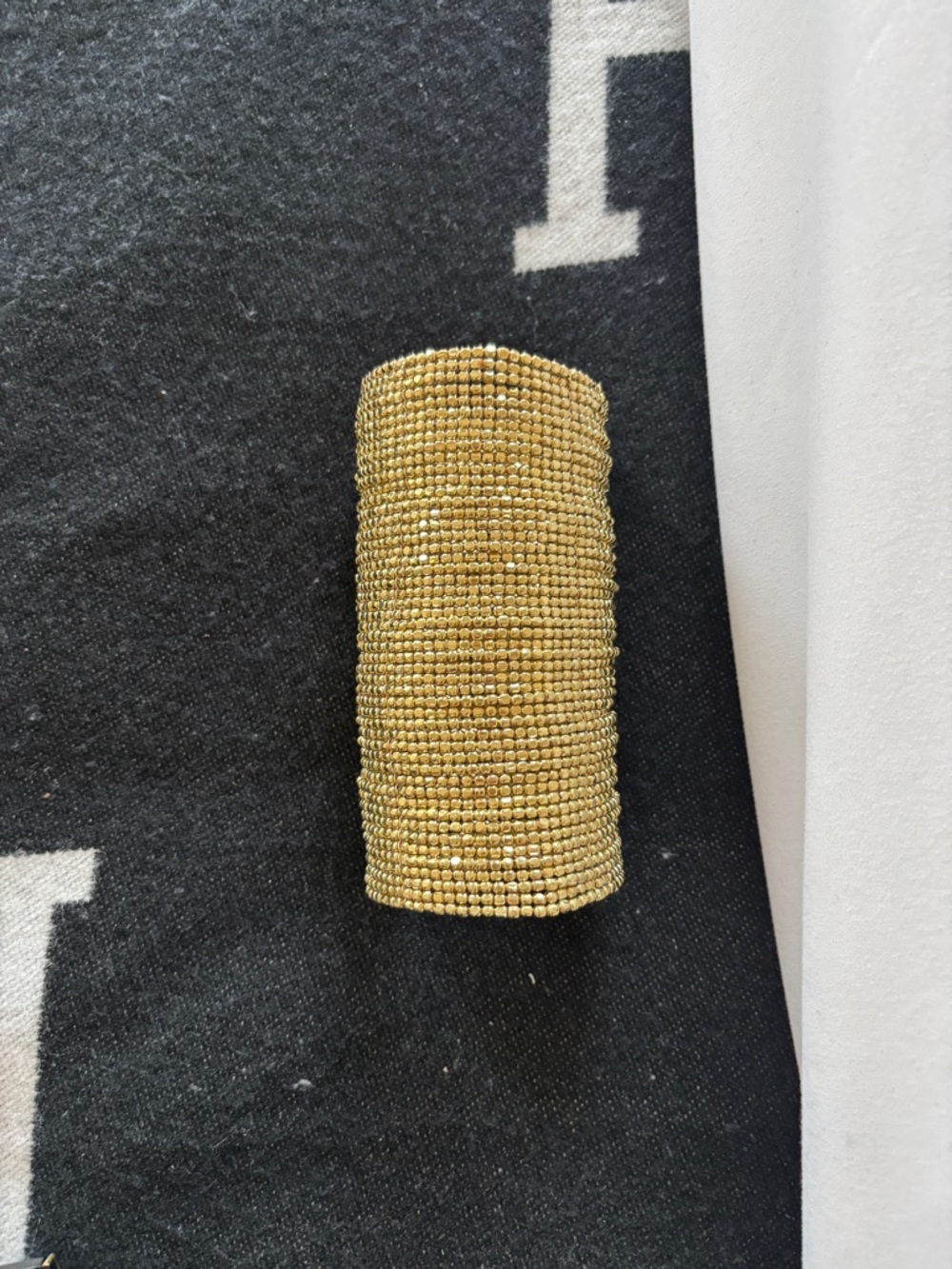 Zara Gold Crystal Mesh Cuff Bracelet